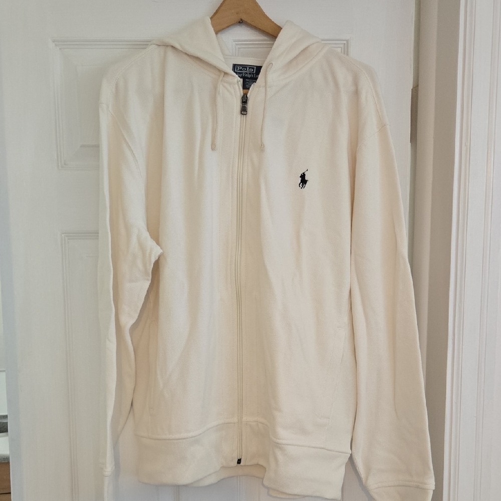 Polo by Ralph Lauren Men's Zip-Up Cream Sweater